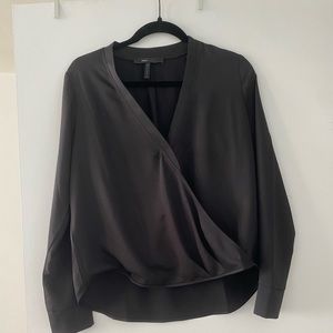 BCBG black long sleeve top
